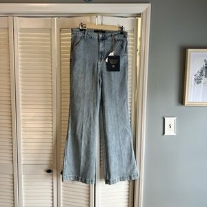 Indigo Rein SZ 11. Wide Leg, Super High Rise. NWT